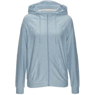 vivance active by lascana Kapuzensweatjacke Damen blau meliert Gr.M (40/42)