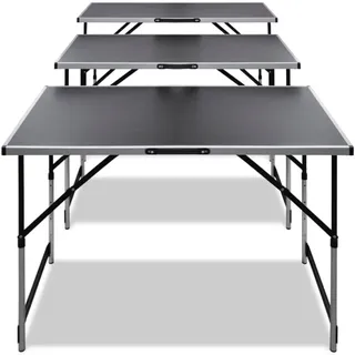 vidaXL Tapeziertisch 3 Stk. Klappbar Höhenverstellbar