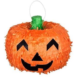 PAINT IT EASY NEU Piñata/Pinata Halloween Kürbis, 32x28 cm, mit Schlaufe zum Aufhängen