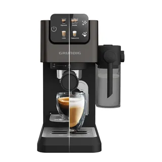 Grundig KSM 5330 Siebträgermaschine grau mit integriertem Milchbehälter