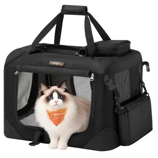 Songmics Transportbox S-XXXL 50 cm, 35 cm, 35 cm Schwarz