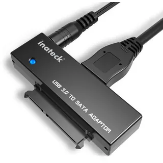 Inateck USB 3.0 zu SATA Konverter Adapter für 2.5/3.5 Zoll Laufwerke HDD SSD mit 12V 2A Netzteil.