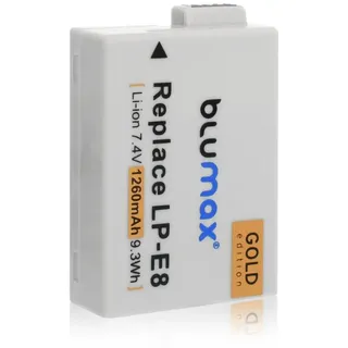 Blumax Akku passend für Canon Lp-E8 1260 mAh (7,2V) Kamera-Akku schwarz