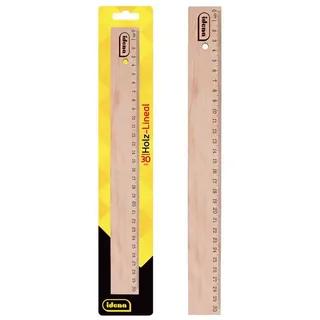 IDENA Lineal 10425 30 cm, Holz braun