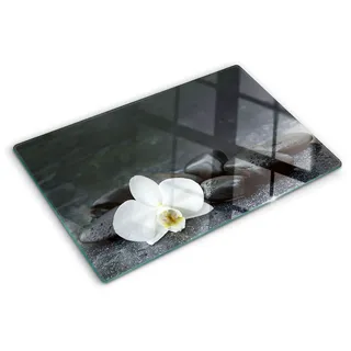 Glas-Herdabdeckplatte Ceranfeldabdeckung Spritzschutz 80x52 Orchidee