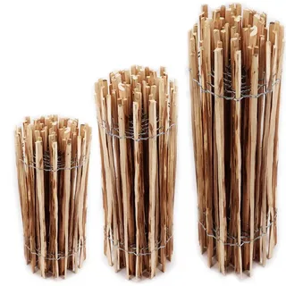 Aquagart Staketenzaun 20 m x 120 cm Braun/Holz