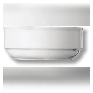 3x Schüssel, Durchmesser: 12 cm, Höhe: 5 cm, Form Thomas TREND, Porzellan, uni weiss