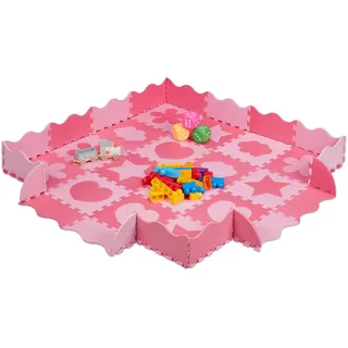 Relaxdays Puzzlematte 31,5 cm Pink/Rosa