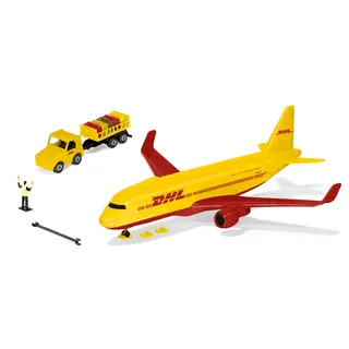 Siku 1702 DHL Frachtflugzeug mit Zubehör
