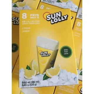 Sun Lolly Zitrone Wassereis │ 8 Eis a 60ml (480ml) │ohne Konservierungsstoffe