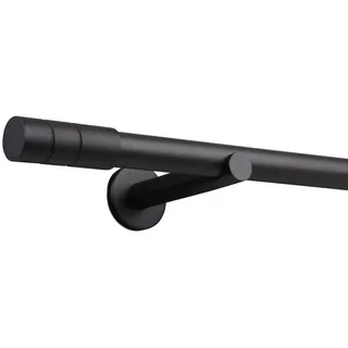 deco-raum Vorhangstange Zylinder 1-läufig Ø 25 mm 510 cm Schwarz