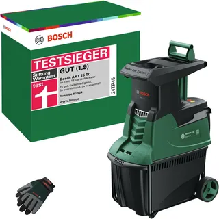 Bosch Turbinenhäcksler AXT 25 TC (2.500 W; geeignet für Holz und harte Gartenabfälle; inklusive Gartenhandschuhe; integrierte Fangbox 53 l; in Karton) – Amazon Edition