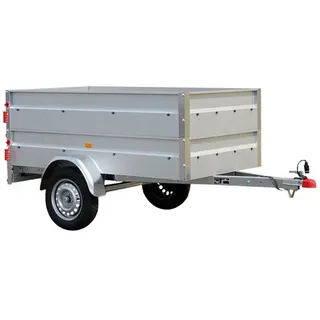 STEMA Anhänger, Basic 750 inkl. Bordwandaufsatz, max. Nutzlast 601 kg - silberfarben