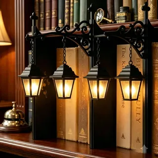 dazztime Honrue Halloween Kürbis Bücherregal Lampe, Halloween Deko Kürbis Bookshelf Lantern | Bücherregal Vintagef,Vintage Lantern,Bücherregallampe,für Arbeitszimmer, Leseecke, Hausbibliothek