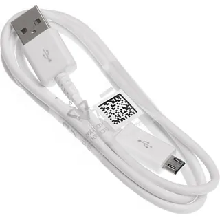 Original Samsung Aufladekabel Datenkabel ECB-DU4EWE ca.150cm in Weiß Weiss für Samsung Galaxy J3 (2016) DUOS SM-J320F 2.0 USB Adaptive Fast Charg... - Weiß