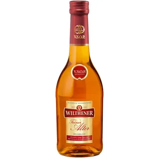 WILTHENER Feiner Alter Weinbrand I V.S.O.P.-Qualität I Lagerung auf Limousin-Eichenholzfässern I 36% vol. I 0,35 l