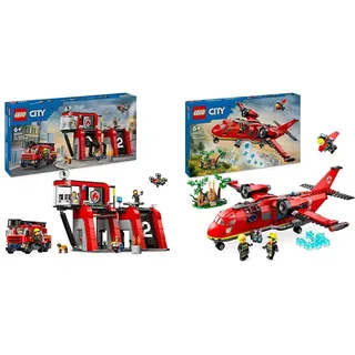 LEGO City Feuerwehrstation mit Drehleiterfahrzeug 60414