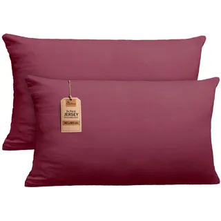 NatureMark Kissenbezug Jersey 40 x 80 cm Bordeaux Rot