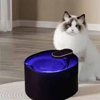 UUE Katzenbrunnen, 3L LED Trinkbrunnen für Katze, Super Silent Katzen Trinkbrunnen, Wasserbrunnen für Katzen, Automatisch Katzentrinkbrunnen, Trinkbrunnen Katze, Katzen Brunnen - für Mehrere Haustiere