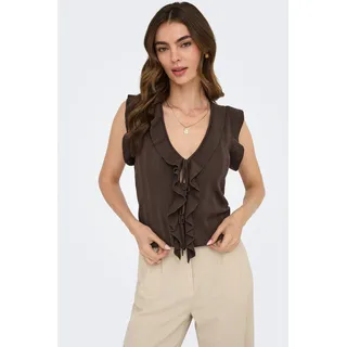 Only ONLNELLY SL V-Neck String Cardigan Braun S