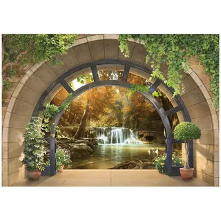 WallArena Fototapete, Mehrfarbig, Papier, Baum/Pflanze/Natur, Rechteckig, 400x280 cm, FSC 100%, Tapeten & Wandverkleidungen, Fototapeten