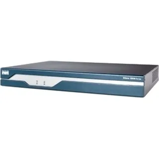 Cisco 1841, 10, 100 Mbit/Sek, 10/100Base-T(X), ADSL (RJ-11), Ethernet (RJ-45), ADSL, IOS, 128-bit AES, 192-bit AES, 256-bit AES, 3DES, DES - Schwarz/Blau/Silber