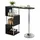 S-förmiger Bartisch mit Stauraum 113 x 40 x 105 cm Schwarz