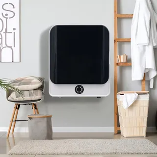 Merax Klein Wäschetrockner mit 5 Programme, Wandmontierbar Ablufttrockner mit Überhitzungsschutz und Mehrfachfiltration, 3KG, tatsächlich bis 4,5kg, 830W