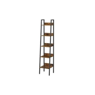 VASAGLE Bücherregal 33,8 x 30 x 170 cm Braun-Schwarz
