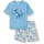 Unisex Kinder Bade-Set zweiteilig Schwimmshirt Badeshorts Badebekleidung blau 74/80