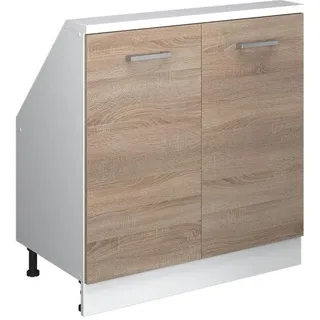Vicco Unterschrank R-Line 80 x 46 x 81,6 cm Braun/Weiß
