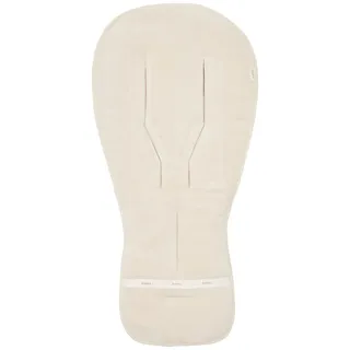 Koeka Sitzauflage Buggy - Universal - Buggy Einlage - Kinderwagen Sitzeinlage - Flauschig - Ultra Weich - Malmo - Weicher Teddy - Warm - Weiß - Einheitsgröße
