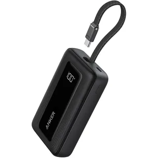 Anker Zolo Powerbank (2025 Upgrade), 20000mAh, 30W High-Speed-Ladegerät mit integriertem USB-C Kabel, Akku-Pack für iPhone 17/16/15-Serie, Galaxy und mehr