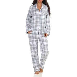 Creative by Normann Flanell Pyjama Karo Blau 52-54