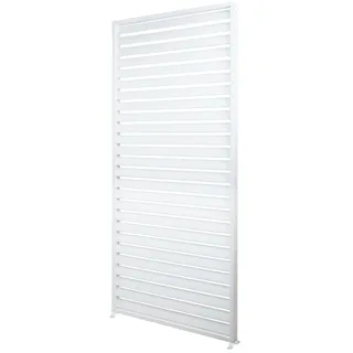 Mendler Aluminium Lamellenwand für Pergola HWC-N94 3x3m 2,13 x 0,94 m Weiß