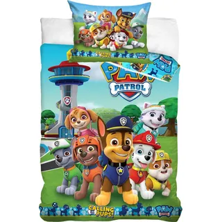 termana Paw Patrol Bettwäsche 40x60 · 100x135 cm · Kinderbettwäsche für Mädchen · Jungen - 100% Baumwolle - Bunt