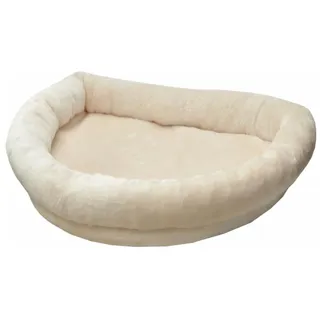 nanook shop nanook Fensterbank Liege Top für Katzen - Fensterliegekissen - Plüschrand - XXL 60 x 45 x 10 cm - beige