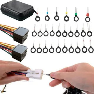 Cemssitu Terminal Ejector Kit, Terminal Removal Tool Kit, Electrical Pin Removal Tool, Depinning Tool Kit Automotive, Key Extractor Tool Broken Key (26 PCS)