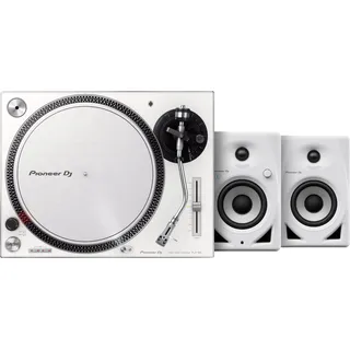 Pioneer DJ PLX-500 Weiß + Pioneer DJ DM-40D-BT Weiß