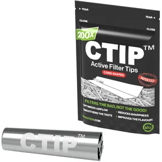CTIP Activefilter Alu Filter Tips - Tüte mit 200 Stück, Schwarz