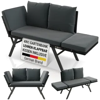 Juskys Calvia 240 x 60 x 90 cm Schwarz/Grau