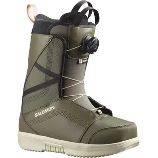 Salomon Scarlet Boa Snowboardschuhe - Army Green-X / Rainy Day / Black - 22.5