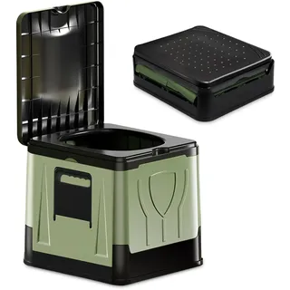 Asaiy Faltbare Campingtoilette – Trockentrenntoilette bis 150 kg, Mobile Toilette für Camping, Wohnmobil, Wandern & Notfälle