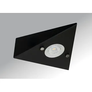 Trango 1er Erweiterungsset 6740-15 Matt-Schwarz Küchenunterbauleuchte aus Edelstahl - inkl. 1x 4,8 Watt LED Modul 3000K warmweiß direkt 230 Volt *COOK* Einbauleuchte, Einbaustrahler, Schrankleuchte