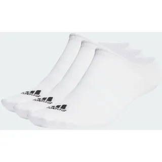 adidas Thin and Light No-Show Socken, 3 Paar White / Black 31-33