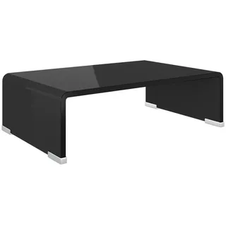 furnicato TV-Aufsatz TV-Tisch/Bildschirmerhöhung Glas Schwarz 40x25x11 cm, (1-St) schwarz