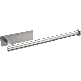 Ibergrif Küchenrollenhalter Wand mit 2 Montagemethoden, Klopapierhalter ohne Bohren, Zewa Rollenhalter Selbstklebend, Edelstahl, Grau