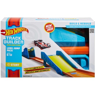 Mattel Hot Wheels Track Builder Unlimited Weitsprung-Set inkl. 1 Spielzeugauto