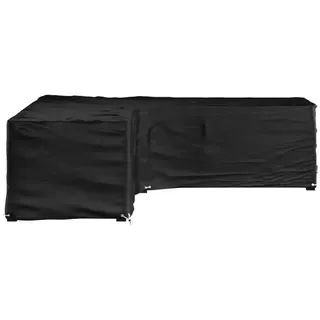 vidaXL Gartenmöbel-Abdeckung in L-Form 250 x 250 x 70 cm Schwarz