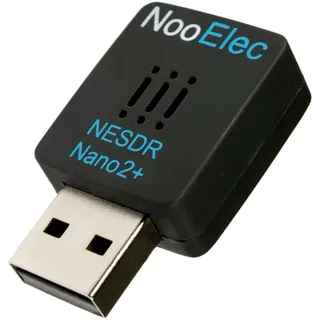 Nooelec NESDR Nano 2 Plus – Winziges Schwarzes RTL-SDR-USB-Set (RTL2832U & R820T2) mit Extrem Niedrigem Phasenrauschen, 0,5 PPM TCXO, MCX-Antenne